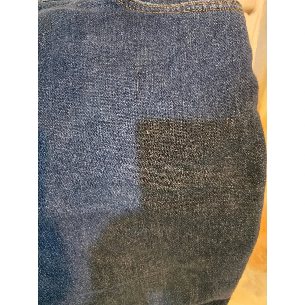 Lee Jeans Regular Fit Dark Wash Distressed Workwear Denim 50x30